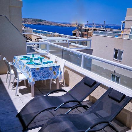 Sea View New Penthouse Terrace & Garage Parking Apartment St. Paul's Bay Luaran gambar