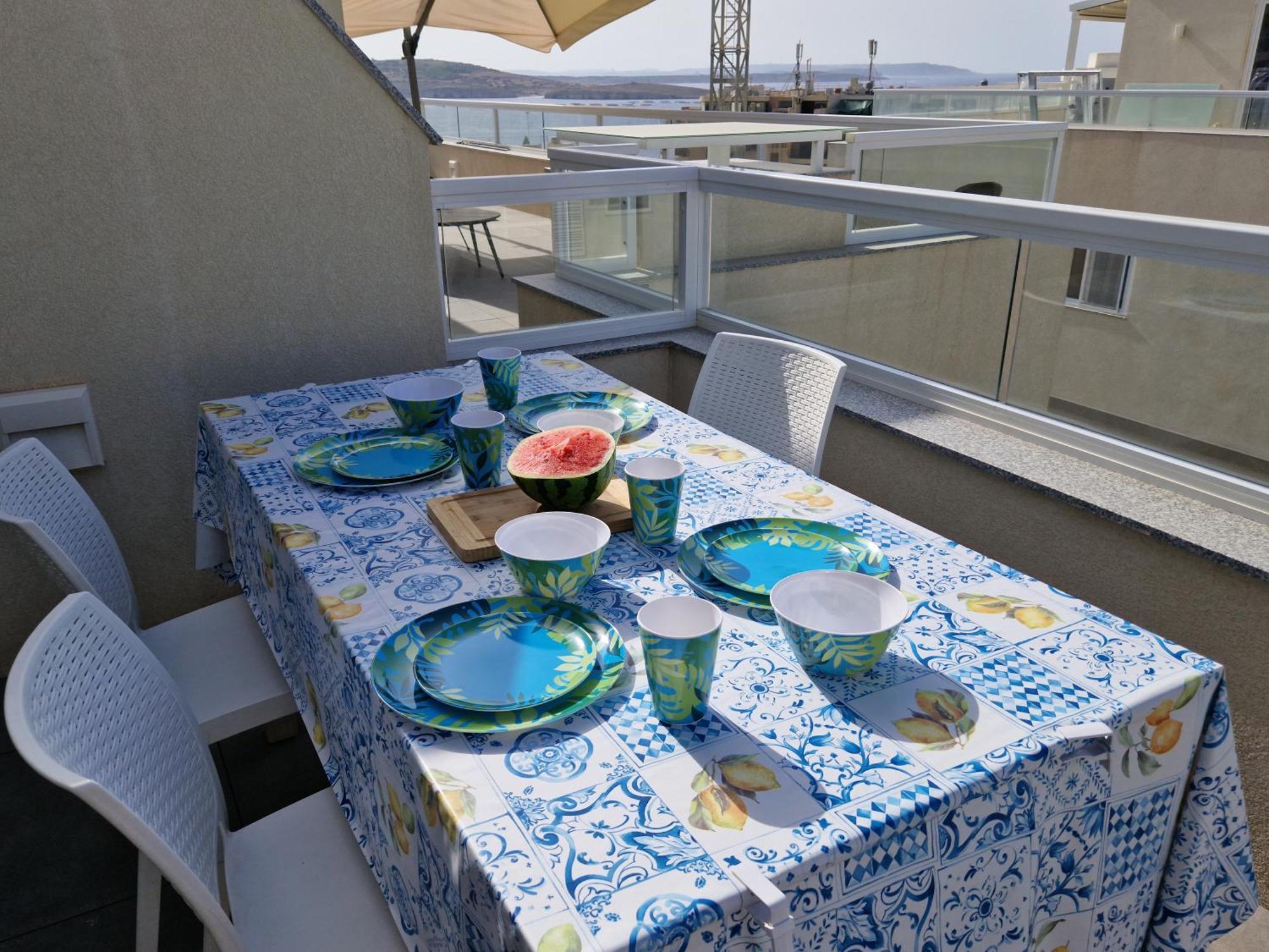 Sea View New Penthouse Terrace & Garage Parking Apartment St. Paul's Bay Luaran gambar